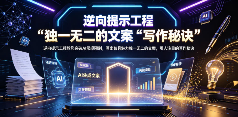 逆向提示工程教您突破AI常规限制，写出独具魅力独一无二的文案，引人注目的写作秘诀【原创双语字幕】-阿牛笔记