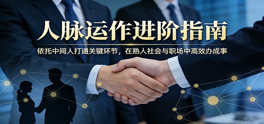 付费文章：人脉运作进阶指南，依托中间人打通关键环节，在熟人社会与职场中高效办成事-阿牛笔记