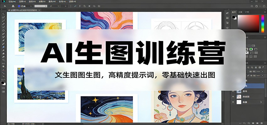 AI生图训练营：文生图图生图，高精度提示词，零基础快速出图-阿牛笔记