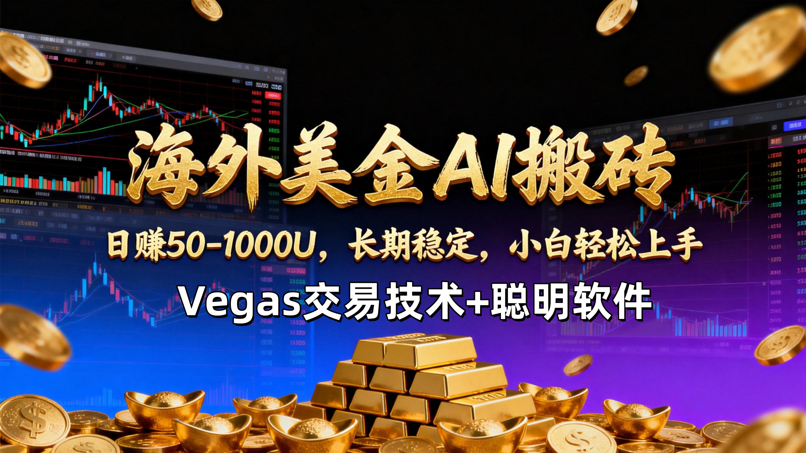 【海外美金AI搬砖】Vegas交易技术+聪明软件，日赚50-1000U，长期稳定，小白轻松上手。-阿牛笔记