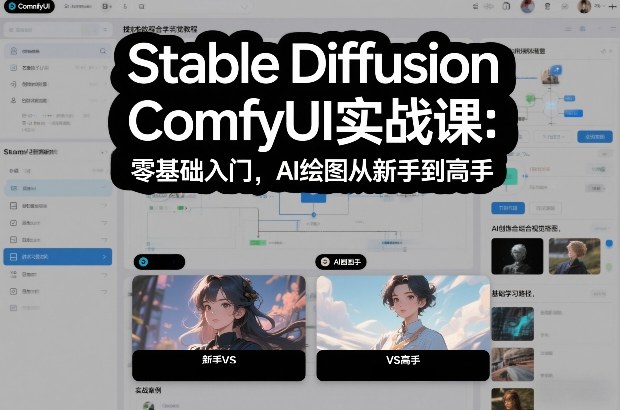Stable Diffusion ComfyUI实战课：零基础入门，AI绘图从新手到高手-阿牛笔记