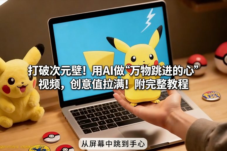 打破次元壁！用AI做【万物跳进手心】视频，创意值拉满！附完整教程-阿牛笔记