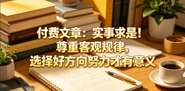 付费文章:实事求是!尊重客观规律,选择好方向努力才有意义-阿牛笔记