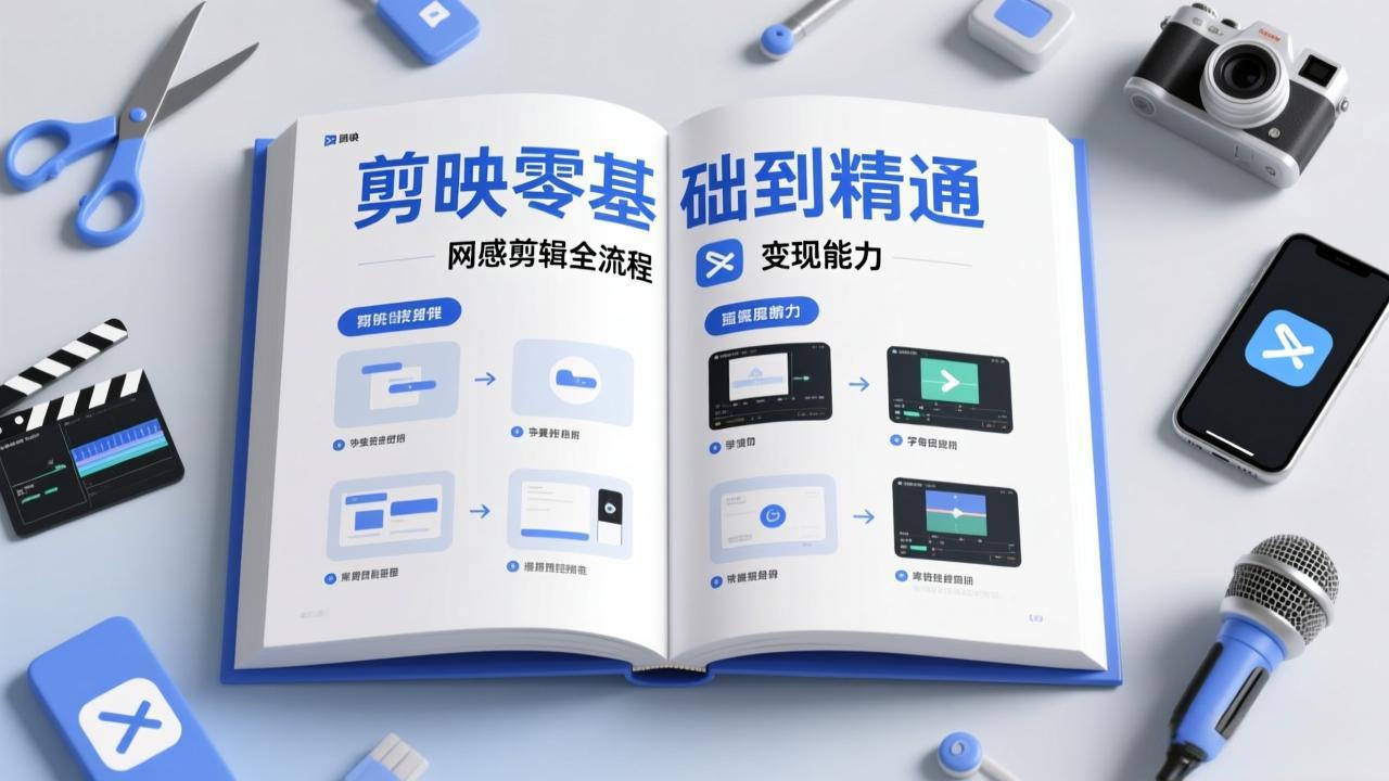 剪映零基础也能快速上手，从入门到精通掌握网感剪辑全流程，掌握能直接变现的剪辑能力-阿牛笔记
