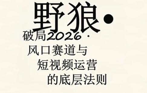 野狼团队·多平台实操运营课，覆盖AI口播、服装、好物、漫剪等热门玩法(更新4月)-阿牛笔记