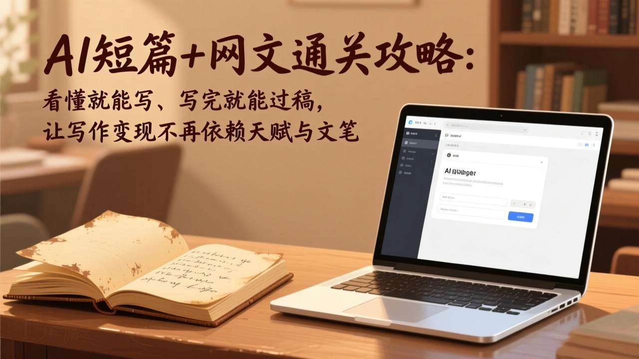 AI短篇+网文通关攻略：看懂就能写、写完就能过稿，让写作变现不再依赖天赋与文笔-阿牛笔记