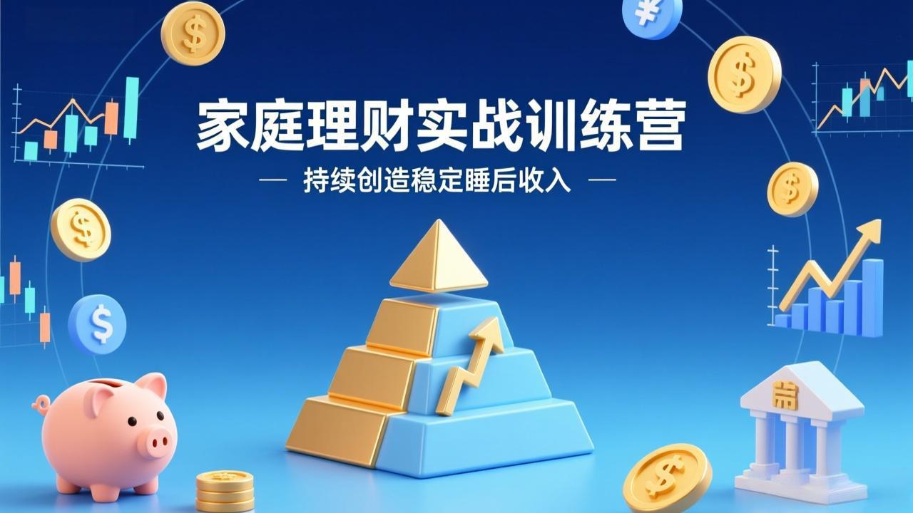 家庭理财实战训练营：从0到1建体系，三阶进阶层层递进，助你持续创造稳定睡后收入-阿牛笔记