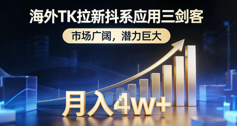 海外TK拉新抖系应用三剑客，市场广阔，潜力巨大，月入1w+-阿牛笔记