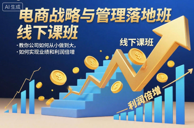 电商战略与管理落地班线下课，教你公司如何从小做到大，如何实现业绩和利润倍增【录音】-阿牛笔记