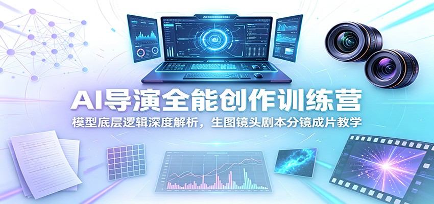 AI导演全能创作训练营：模型底层逻辑深度解析，生图镜头剧本分镜成片教学-阿牛笔记