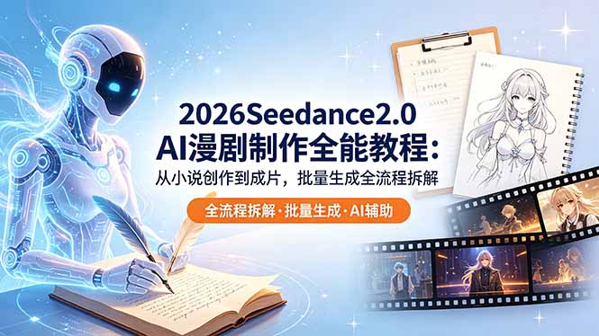2026Seedance2.0 AI制作全能教程:从小说创作到成片,批量生成全流程拆解-阿牛笔记