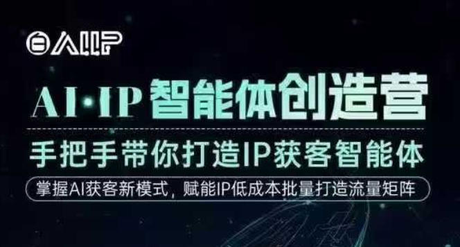 AI·IP智能体创造营,手把手带你打造IP获客智能体,高成交创始人IP课-阿牛笔记