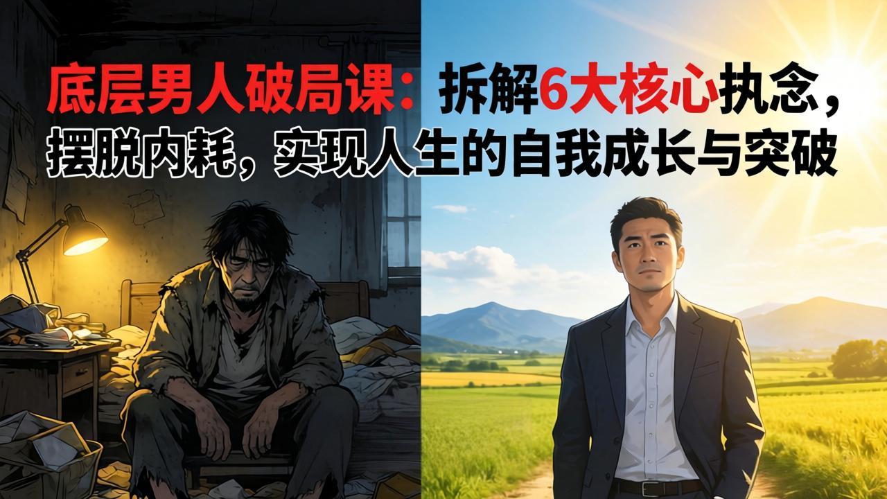 付费文章：底层男人破局课：拆解 6 大核心执念，摆脱内耗，实现人生的自我成长与突破-阿牛笔记