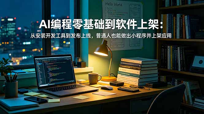 AI编程零基础到软件上架：从安装开发工具到发布上线，普通人也能做出小程序并上架应用商店-阿牛笔记