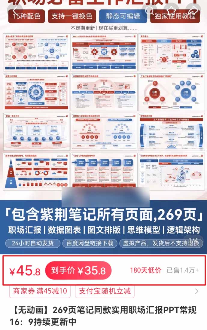 小红书虚拟项目特训班9.0,全面拥抱AI,批量产出原创PPT货源,单品/单店纯利润几万到几十W-阿牛笔记