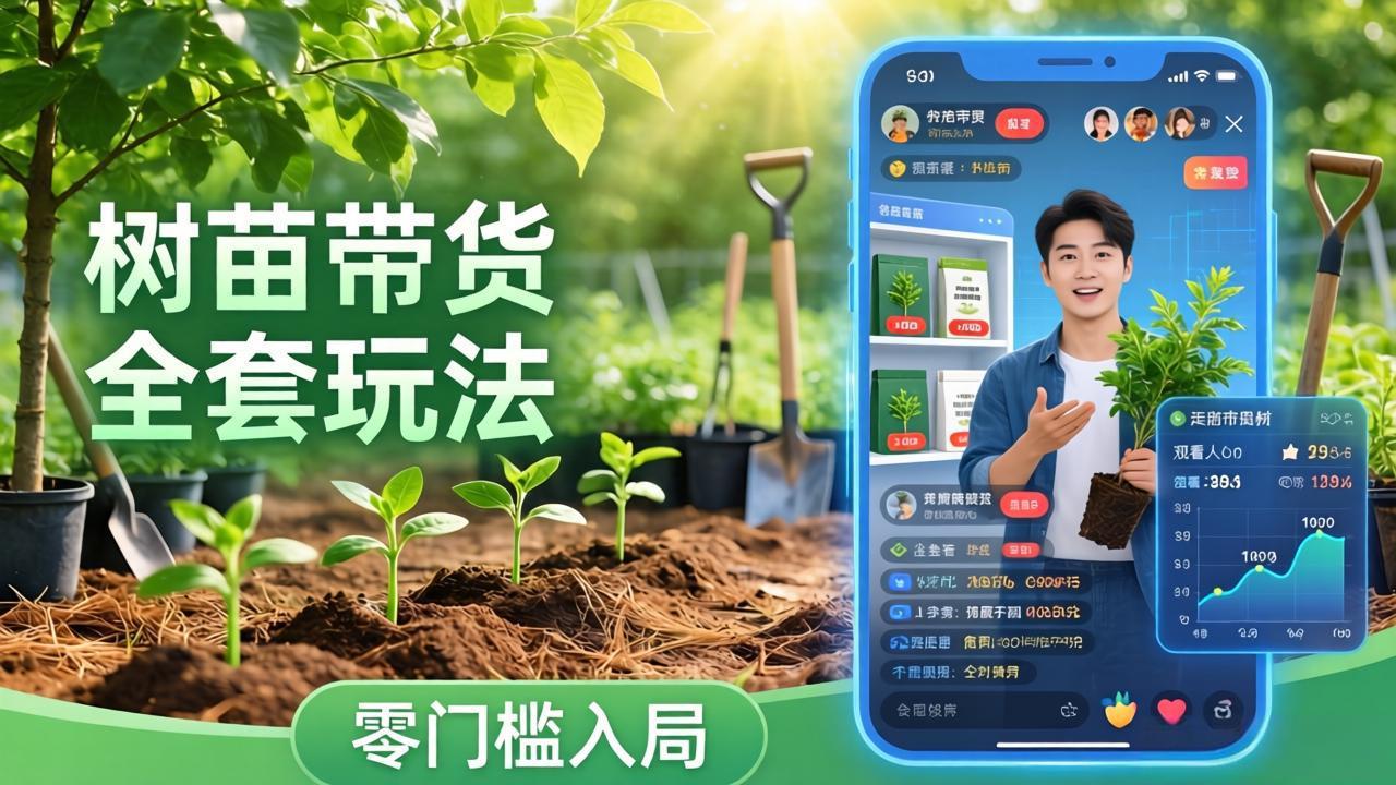 视频号AI树苗带货全套玩法：零门槛入局，掌握豆包、千问等AI工具制作树苗视频的全套流程-阿牛笔记