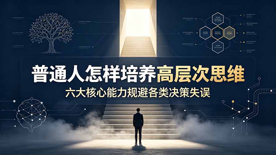 付费文章:普通人怎样培养高层次思维,六大核心能力规避各类决策失误-阿牛笔记
