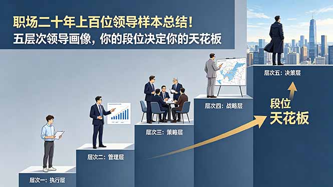 付费文章：职场二十年上百位领导样本总结！五层次领导画像，你的段位决定你的天花板-阿牛笔记