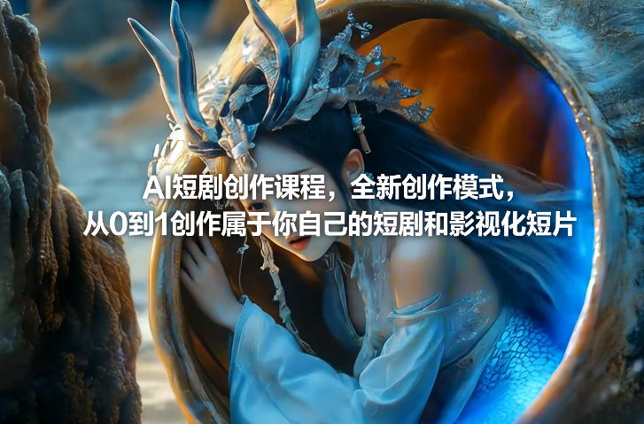 AI短剧创作课程，全新创作模式，从0到1创作属于你自己的短剧和影视化短片-阿牛笔记