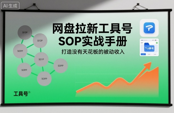 网盘拉新工具号SOP实战手册，打造没有天花板的被动收入-阿牛笔记