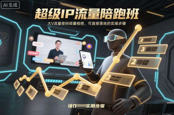 超级IP流量陪跑班，大V流量密码倾囊相授，可直接落地的实操步骤-阿牛笔记