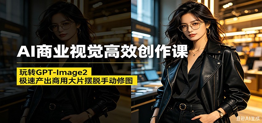 AI商业视觉高效创作课:玩转GPT-Image2,极速产出商用大片摆脱手动修图(更新)-阿牛笔记