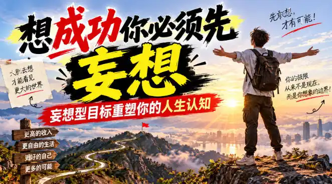 付费文章:想成功你必须先妄想,妄想型目标重塑你的人生认知-阿牛笔记
