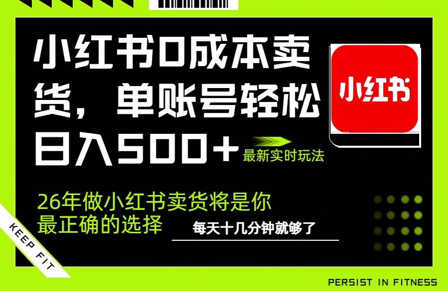 小红书0成本AI卖货，单账号轻松日入500+，完全托管AI，可矩阵放大-阿牛笔记