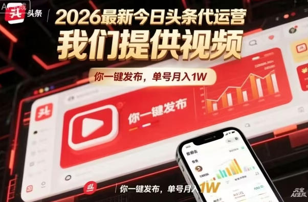 今日头条躺賺模式，你9我1，操作简单，一键发布，单机日入数百，长期合作【揭秘】-阿牛笔记