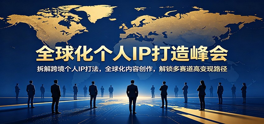 全球化个人IP打造峰会：拆解跨境个人IP打法，全球化内容创作，解锁多赛道高变现路径-阿牛笔记