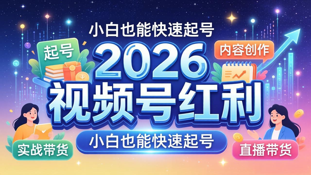 2026视频号红利实战营，大佬亲授起号、内容、直播、IP、投流、私域、矩阵全套落地打法-阿牛笔记