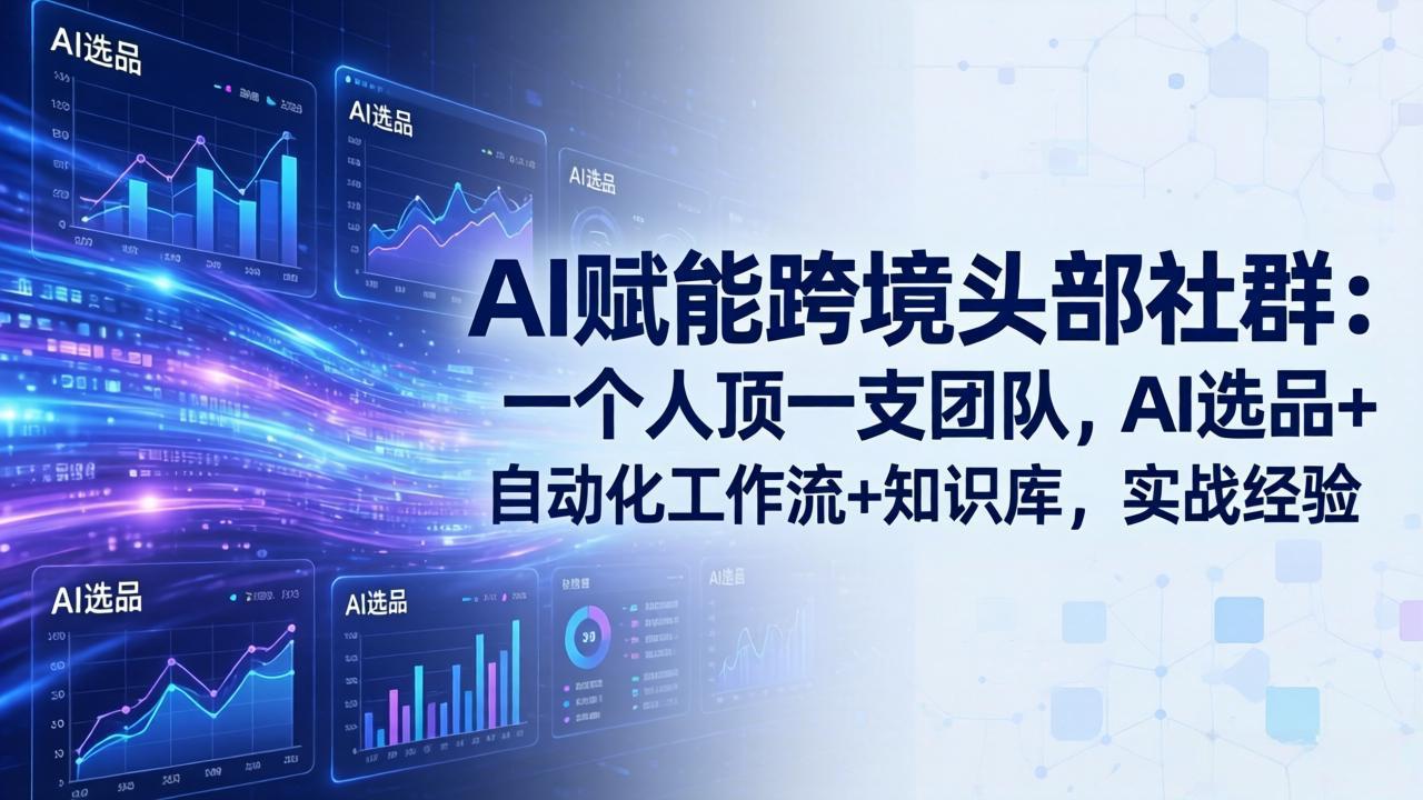AI赋能跨境头部社群-更新6月：一个人顶一支团队，AI选品+自动化工作流+知识库，实战经验-阿牛笔记