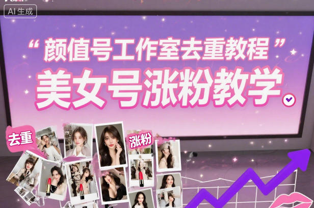 颜值号工作室去重教程，美女号涨粉教学-阿牛笔记