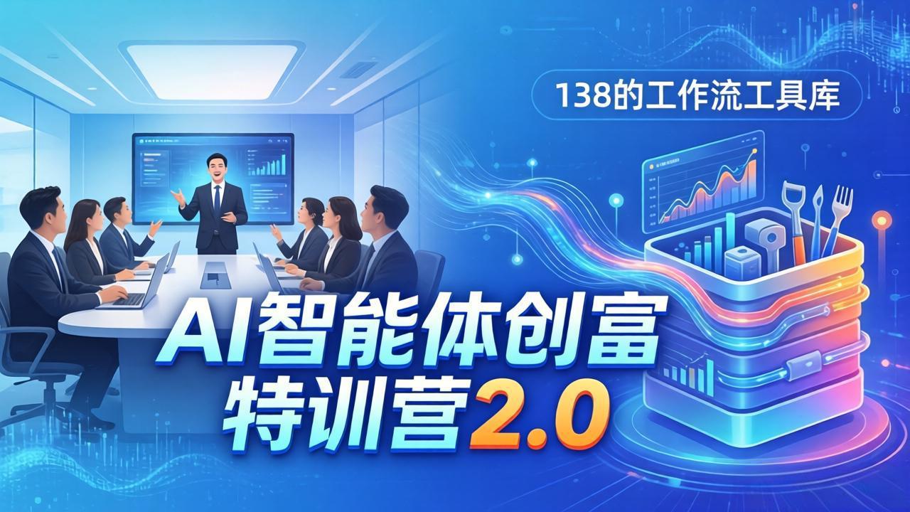 AI智能体创富训练营2.0：3天闭门直播+视频课+工具库，从0到1搭建智能体附138个工作流-阿牛笔记
