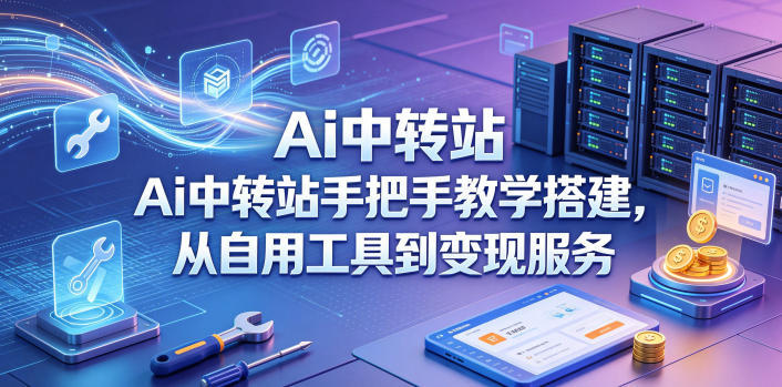 Ai中转站手把手教学搭建，从自用工具到变现服务-阿牛笔记