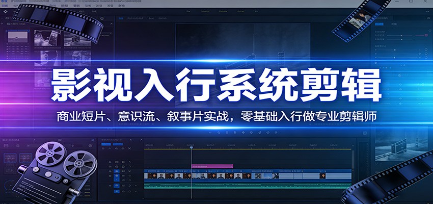 影视系统剪辑，商业短片、意识流、叙事片实战，零基础入行做专业剪辑师-阿牛笔记
