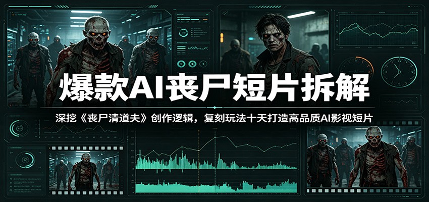 爆款AI丧尸短片拆解:深挖《丧尸清道夫》创作逻辑,复刻玩法快速打造高品质AI影视短片-阿牛笔记