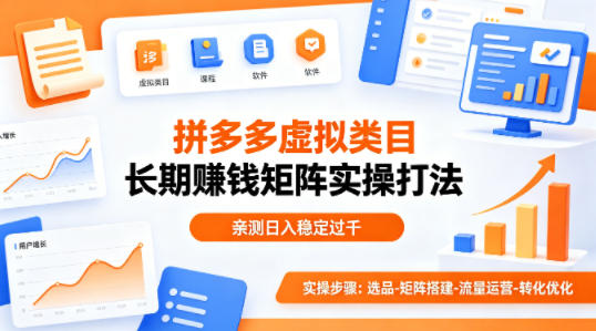做拼多多虚拟类目想长期賺钱？这套矩阵实操打法，亲测日入稳定过千【揭秘】-阿牛笔记