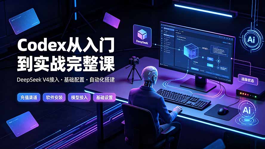 Codex从入门到实战完整课｜充值·安装·接入DeepSeek，记忆·插件·Skill·CLI·MCP全拆解-阿牛笔记