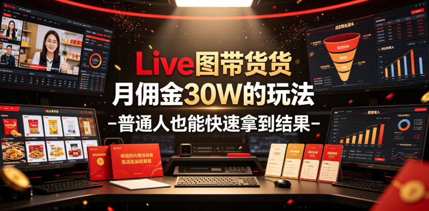 Live图带货月佣金30W的玩法-普通人也能快速拿到结果-阿牛笔记