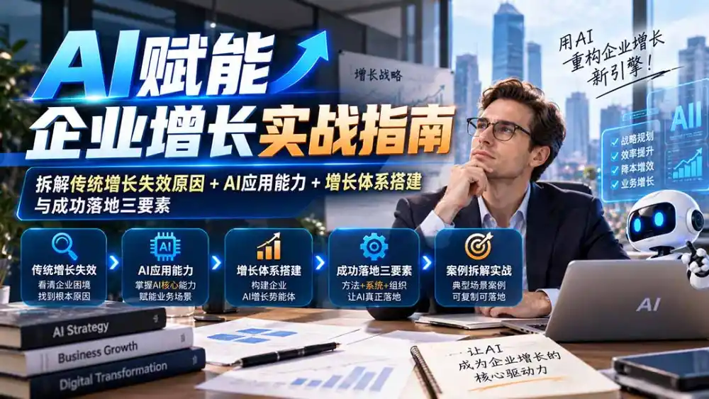 【无水印】AI赋能企业增长实战指南：拆解传统增长失效原因+AI应用能力+增长体系搭建与成功落地三要素-阿牛笔记