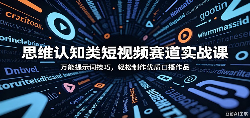 思维认知类短视频赛道实战课:万能提示词技巧,轻松制作优质口播作品-阿牛笔记