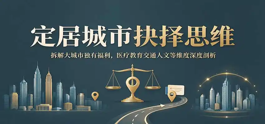 定居城市抉择思维:拆解大城市独有福利,医疗教育交通人文等维度深度剖析-阿牛笔记