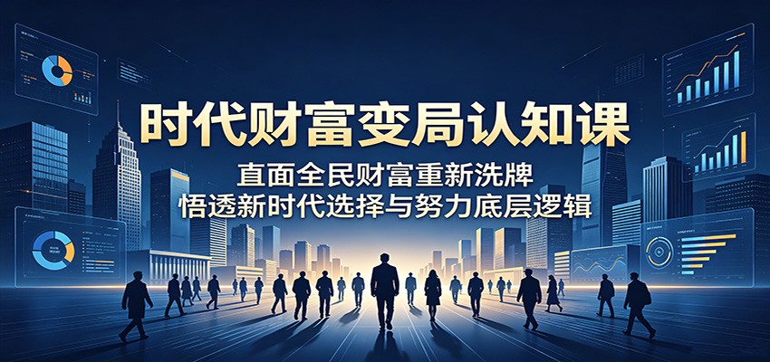 时代财富变局认知课：直面全民财富重新洗牌，悟透新时代选择与努力底层逻辑-阿牛笔记