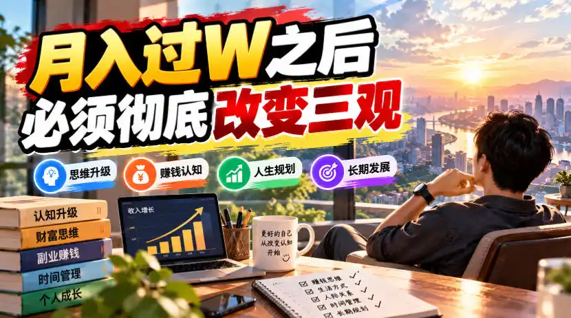 某公众号付费文章：月入过W之后，必须彻底改变三观-阿牛笔记