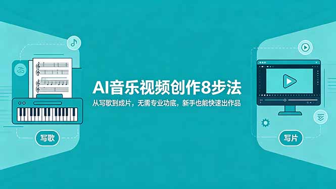 AI音乐视频创作8步法：从写歌到成片，无需专业功底，新手也能快速出作品-阿牛笔记