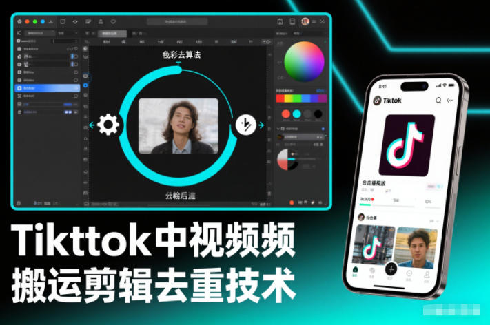 Tiktok中视频纯搬运剪辑去重技术，外来技术，自行测试-阿牛笔记
