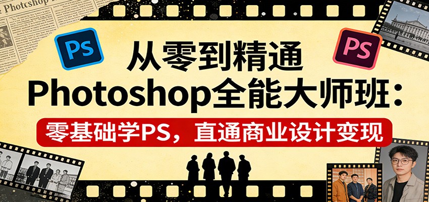 从零到精通Photoshop全能大师班：零基础学PS，直通商业设计变现-阿牛笔记