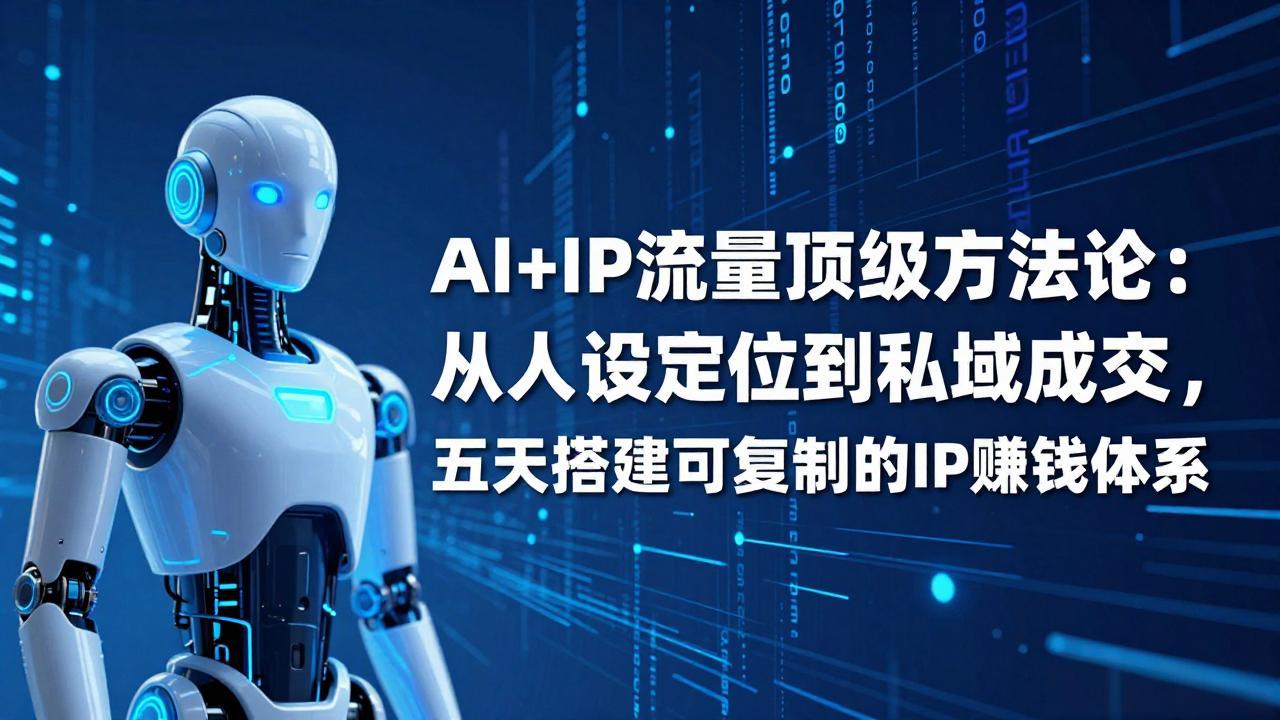AI+IP顶级方法论：从人设定位到私域成交，五天搭建可复制的IP赚钱体系-阿牛笔记
