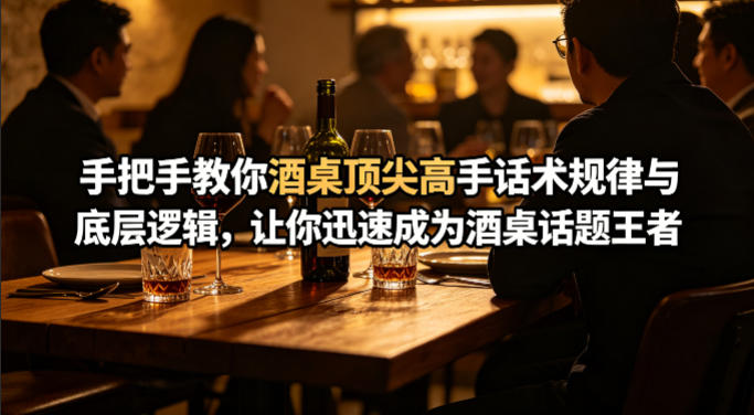 付费文章:手把手教你酒桌顶尖高手话术规律与底层逻辑,让你迅速成为酒桌话题王者(二十年全网独家经验分享)-阿牛笔记
